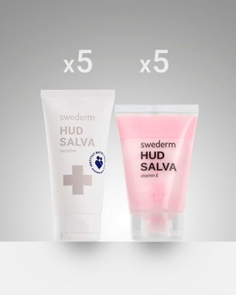 Hudsalva Sensitive 50 ml x5 + Hudsalva Vit. E 50 ml x5